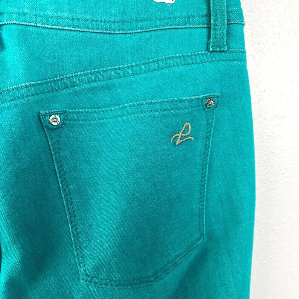 DL1961 Emma Leggings Jeans Woman Aqua Blue Low Waist 30x28